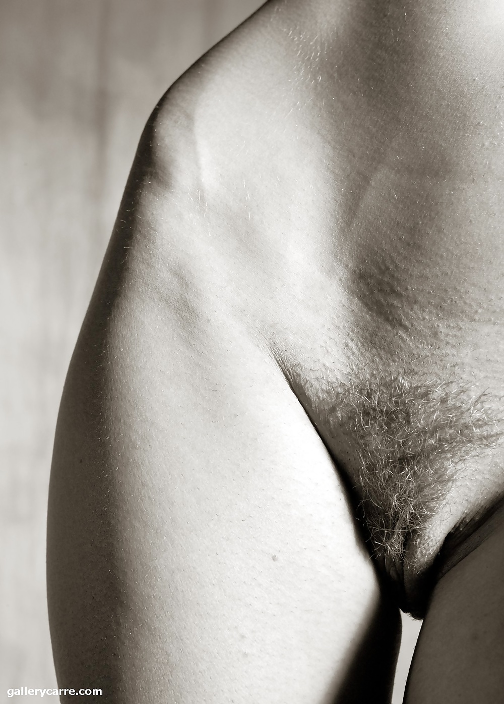 Fine-art nude study seen from a distance, second of three